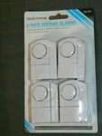 New Sontax 4 Pack Instant Stick-on Alarms White For Doors/windows Free Ship. Price: $9.97.