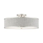 Livex Lighting 3 Brushed Nickel Semi Flush 18 8, New. Price: $137.77.