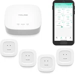 Water Leak Starter Kit: Hub + 4 Sensor 1 (silent), Lora Long-range, App/sms New. Price: $103.77.