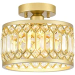 Crystal Ceiling Light Fixture Semi Flush Mount Gold Yurnyq Modern Chandelier New. Price: $86.62.