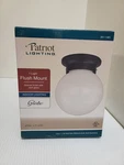 Patriot Lighting 6" Globe Flush Mount Ceiling Fixture - Bronze & Opal New. Price: $15.16.