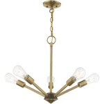 Livex Lighting 51155-01 Prague Chandelier Antique Brass With Bronze Accents New. Price: $99.99.