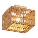 Rpzloila Rattan Ceiling Light, Gold Boho Fixture, 1-LIGHT-SQUARE, New. Price: $58.62.