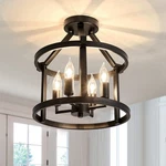 Uofus Metal Semi Flush Mount Ceiling Light Fixture 4 Candle Holder Matte Chan... New. Price: $79.84.