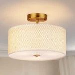 13" Boho Rattan-style Semi Flush Mount Ceiling Fixture, 3-LIGHT Modern ... New. Price: $56.37.