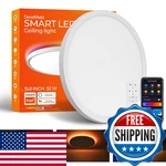 Dcvoltfield Smart Led Ceiling Light Flush MOUNT16 Inch Rgb Dimmable 3000K-6500K New. Price: $88.15.