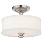 Minka Lavery Harbour Point 2-LIGHT Semi-flush, 4172-84 Brushed Nickel Open. Price: $146.89.