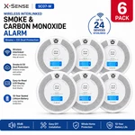 6 Pack X-sense Wireless Interconnected Smoke & Carbon Monoxide Alarm SC07-W Lcd New. Price: $159.99.