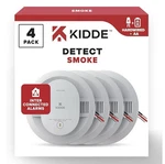 Kidde Hardwired Smoke Detector, Aa Battery Backup, Interconnectable 4 Pack New. Price: $99.00.