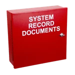 Sti EM1212DOC - Red Metal "system Record Documents" Box New. Price: $105.00.