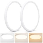 2 Pack Led Ceiling Light Fixture, 16'' 36W Ultra Thin Flush Mount, Dimmable, ... New. Price: $69.47.
