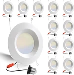 Energetic 12 Pack 5CCT Dimmable Led Recessed Lights, 1000LM, Etl & Fcc Certified New. Price: $99.99.