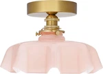 Vintage Pink Brass Flush Mount Ceiling Light For Hallway & Entryway New. Price: $92.99.