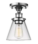 Globe Electric Mercer 1-LIGHT Chrome Flush Mount Ceiling Open. Price: $18.70.
