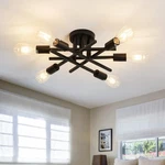 Asgyisa Semi Flush Mount Modern Ceiling Fixture 6 Lights Black Vintage... New. Price: $84.02.