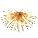 Sputnik Ceiling Fixtures Midcentury 12 Lights Gold Firework New. Price: $81.67.