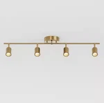 Vidalite Shura 4 Light Brushed Brass Led Track Rotatable Heads CE1009073 New. Price: $119.99.