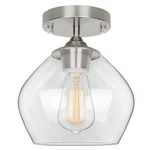 Modern Semi Flush Mount Ceiling Light With Clear Glass Shade, Industrial Close New. Price: $67.80.