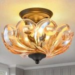 Huixute Modern Semi Flush Mount Light, 3-LIGHT Black Close To Ceiling... New. Price: $93.98.