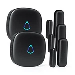 Door Chime, Wireless Open Contact Black 3 Sensors + 2 Receivers New. Price: $64.86.