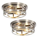 Brushed Nickle Flush Mount Ceiling Light Fixture, 2-PACK Close To Lig... New. Price: $109.69.