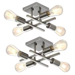 2 Pack 4-LIGHT Semi Flush Mount Ceiling Light, Modern Brushed Nickel Close To... New. Price: $76.89.