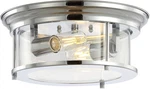 13.25" Chrome 2-LIGHT Led Flush Mount Ceiling Fixture, Modern Clear Glass New. Price: $121.99.