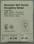 Eagle 6111W 1000 Watt Occupancy Sensor 1P 120V Decorator Wall Switch White New. Price: $112.00.