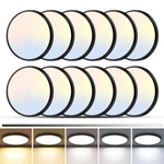 Zemty Led Flush Mount Ceiling Light, 7INCH 15W 7"(12PACK), Black New. Price: $128.14.