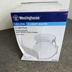 Westinghouse Lighting 6668000 White Ceiling With Pull Chain. Price: $29.93.