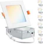 Parmida (6 Pack) 4 Inch Square 5CCT Ultra Thin Led Recessed Lighting With Juncti New. Price: $65.87.