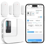 Sanjie Wifi Door Chime 2 Sensors + 1 Receiver New White 500 Ft Range Open. Price: $23.99.