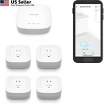 Yolink Water Leak Starter Kit: Hub + 4 Sensor (105 With Siren, White New. Price: $98.16.