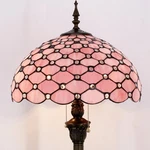 Werfactory Tiffany Floor Lamp Pink Stained Glass Bead Standing Reading Light ... New. Price: $272.42.