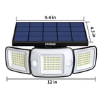 6000MAH All Night Outdoor Solar Lights With 3 Modes Two Motion Sensors Wal New. Price: $86.36.