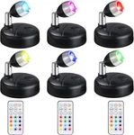 6 Pieces Battery Operated Spotlights Indoor Led Wireless Black New. Price: $61.35.