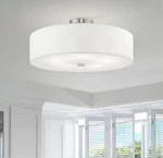 Livex Lighting 52142-91 Meridian Semi-flush Mount Brushed Nickel New. Price: $189.00.