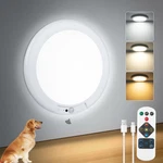 Aggforbl 7.48" Battery Powered Ceiling Light With Remote, 1 Pack, White New. Price: $34.99.