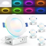 Sunco 4 Pack Smart Led Recessed Ceiling Lights Ultra Thin Night Rgb New. Price: $64.99.