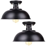 Vintage Rustic Semi Flush Mount Ceiling Light, Farmhouse Black ... New. Price: $65.49.