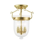 Livex Lighting 5081 Brass Jefferson 3-LIGHT Semi-flush Ceiling Fixture New. Price: $271.96.