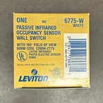 Leviton 6775-W White Passive Infrared Occupancy Sensor Wall Switch New. Price: $20.00.