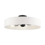 Livex Venlo Light Semi Flush, Black/nickel/off White Hardback 46928-04 New. Price: $245.96.