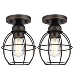 Gruenlich Semi Flush Mount Ceiling Light Fixture For Outdoor 2-PACK Bronze New. Price: $69.91.