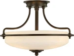 Quoizel GF1717PN Griffin 3 Light 17" Semi Flush Mount Fixture, Palladian Bronze Open. Price: $199.99.